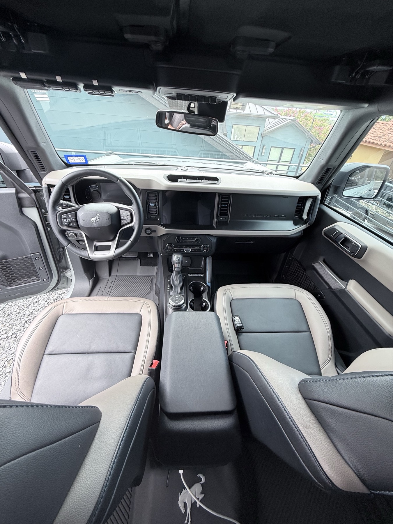 Clean Ford Bronco front cabin photographed by Spade Detail Co.