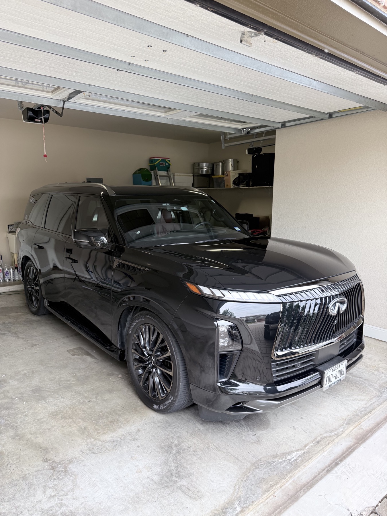 Black Infiniti luxury SUV premium auto detailing in Central Texas