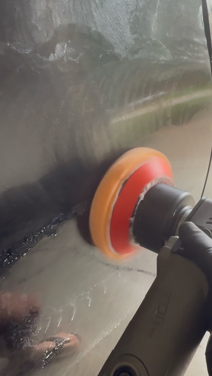 Paint correction polishing before ceramic coating