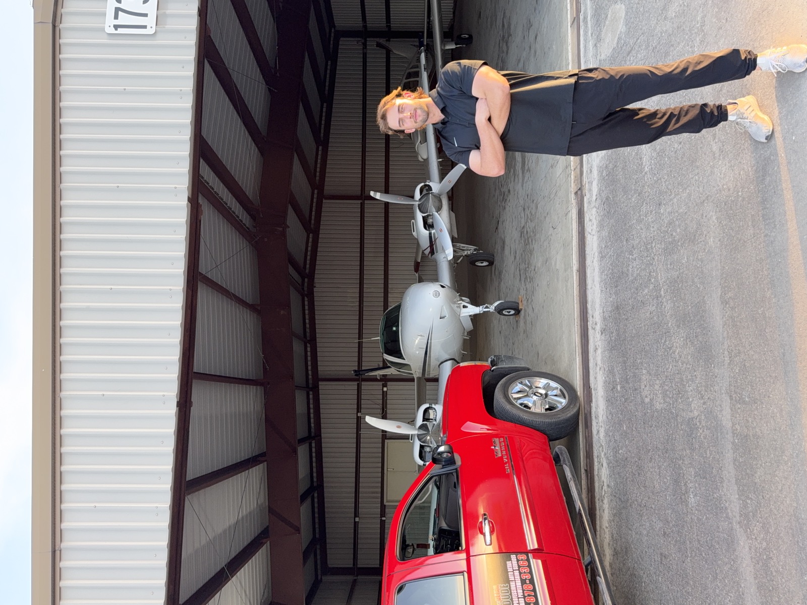 Spade Detail Co service truck and aircraft hangar for aviation and premium detailing